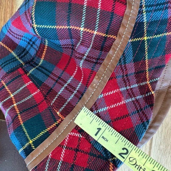 Vintage Coach Bucket Hat Plaid Print Leather Trim Size S-M - Picture 8 of 8